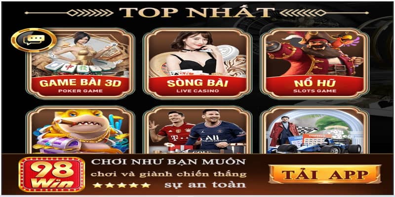 Trò chơi 98win đa dạng và thú vị